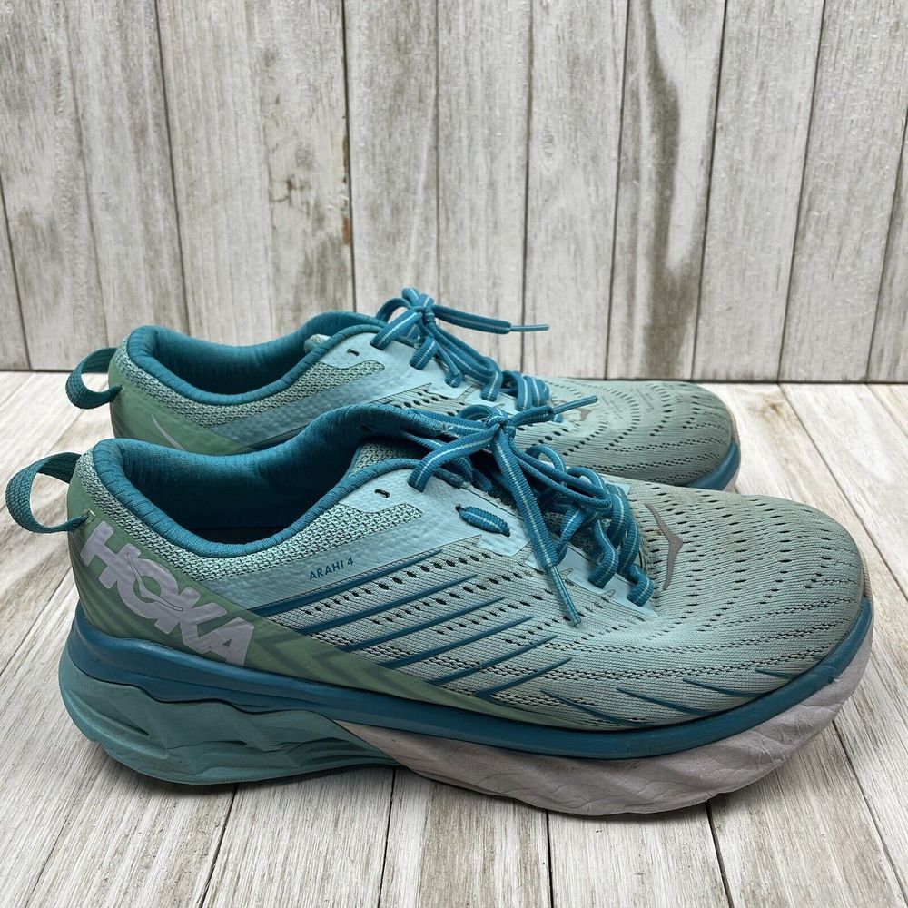 Hoka One One Arahi 4 Womens 8.5 D Blue Running Shoes Sneakers 1106474 ASCS
